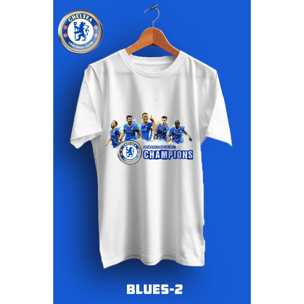 Chelsea Áo Thun Đá Banh In Hình Logo Chelsea 2017