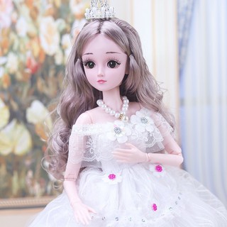 Búp bê công chúa khớp nối 60cm Đồ chơi bé gái kèm váy và xược tóc