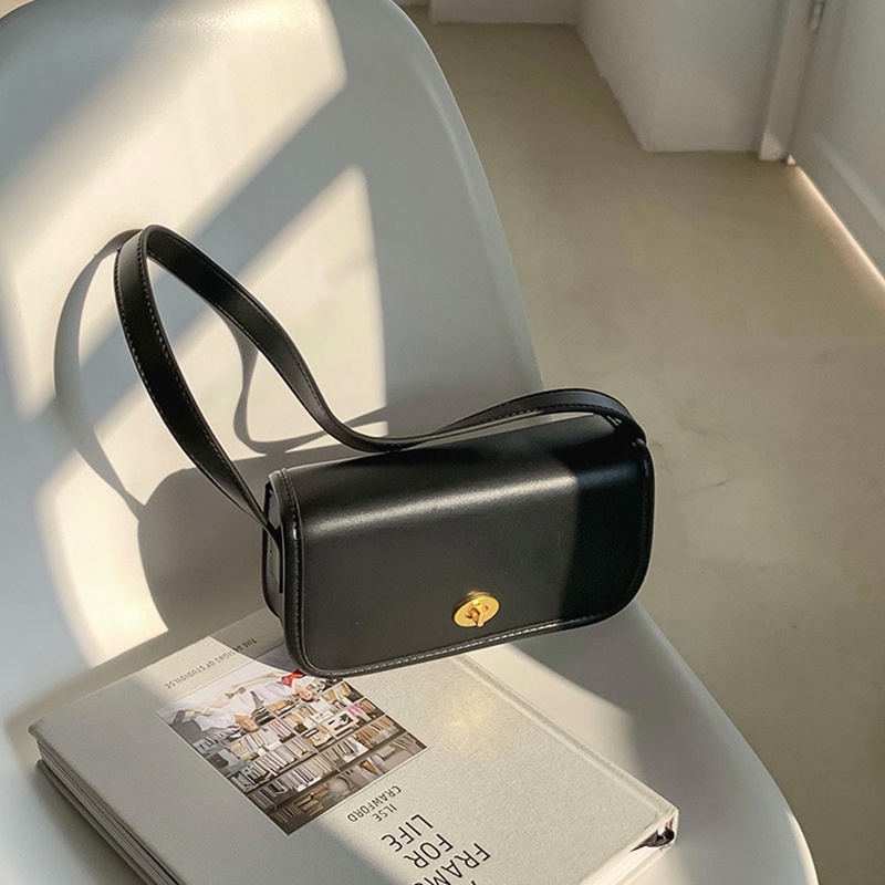 Túi Xách Đeo Vai Màu Sắc Đơn Giản Phong Cách retro Dành Cho Nữ