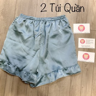 (FreeSize 40kg->57kg) Đồ Bộ Pijama Satin dây đùi.