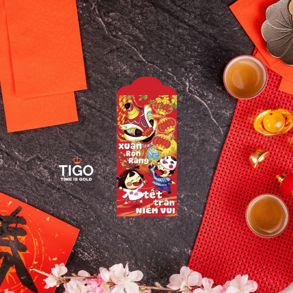 Bao lì xì đỏ may mắn chúc mừng năm mới 2023 quà tặng mua kèm deal sốc cho khách hàng mua đồng hồ nam nữ dây da dây thép