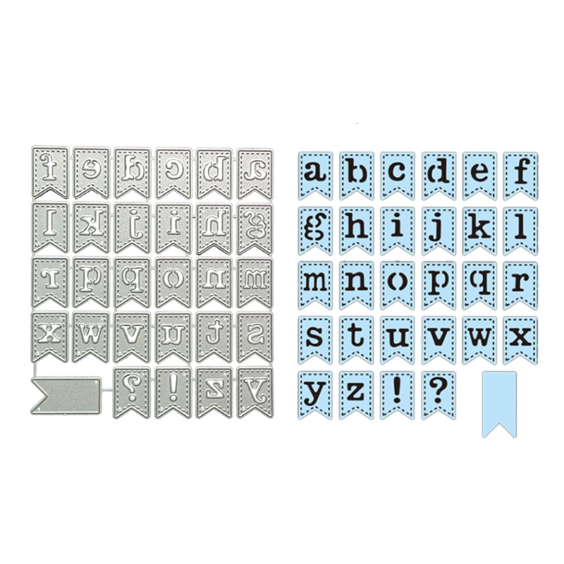 Khuôn Cắt Giấy Kim Loại Hình Chữ Cái 3D Xinh Xắn