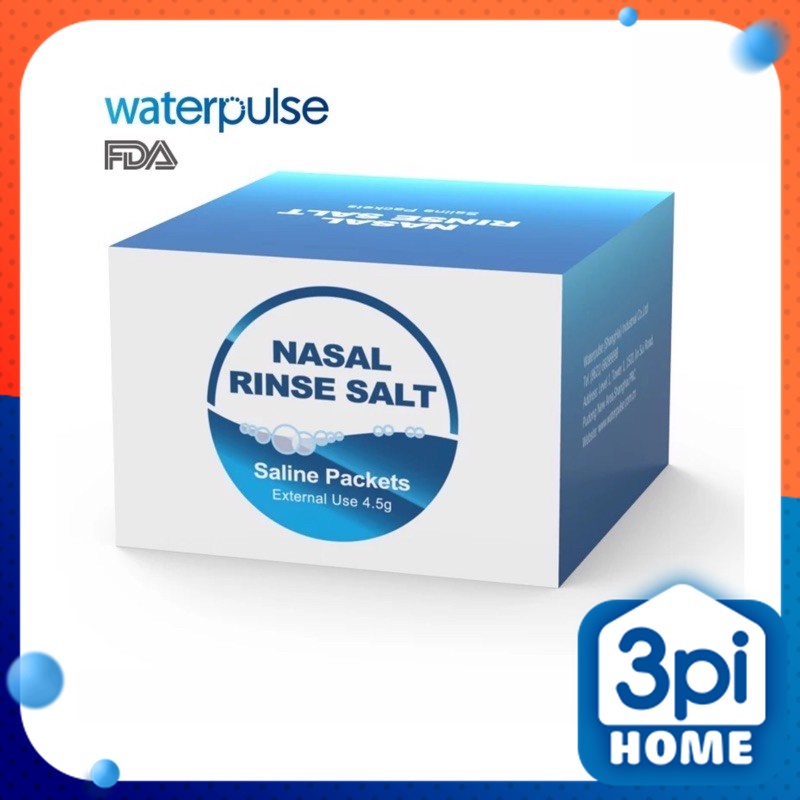 Muối rửa mũi Waterpulse Nasal Rinse Salt hộp 30 gói tiện dụng cho bé và người lớn