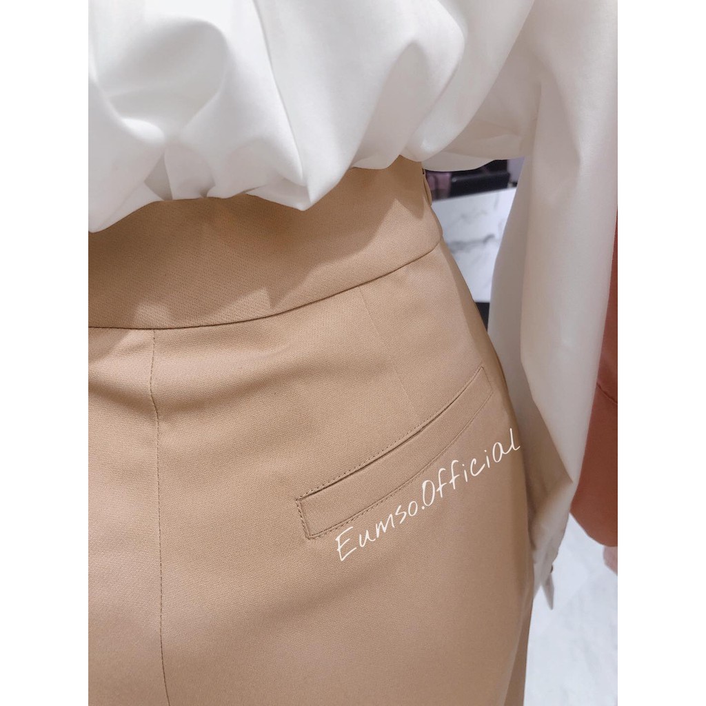 EUMSO -Quần tây lưng cao ống rộng CARA TROUSERS