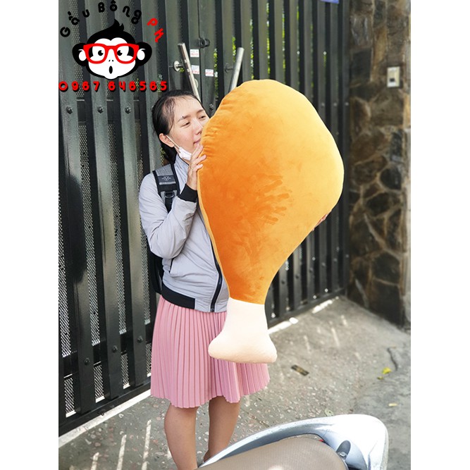 Gấu bông đùi gà cao 1m vải cao cấp mịn