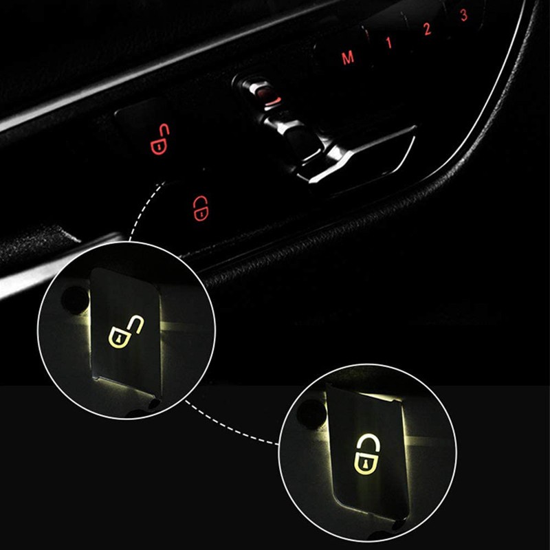 Bộ 12 miếng dán nút bấm cửa xe hơi thích hợp cho Mercedes Benz Cla / Gla / Glk / Gle / Cls / Gl / ml / A / B / E