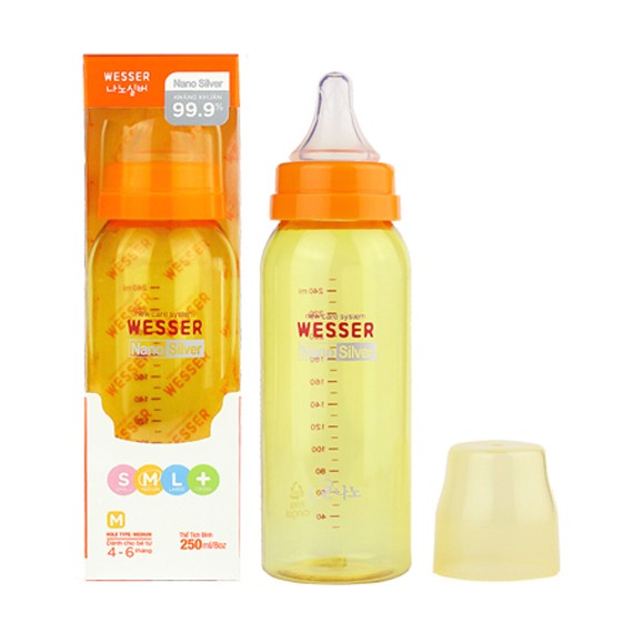 BÌNH SỮA WESSER CỔ HẸP 250ML
