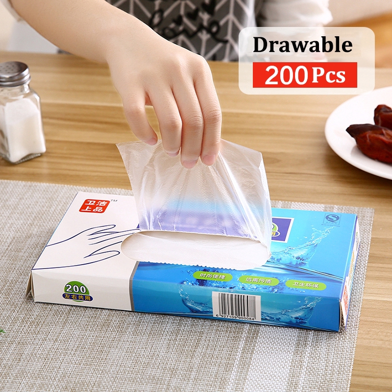 Găng Tay Làm Bếp Trong Suốt Sử Dụng 1 Lần Tiện Lợi