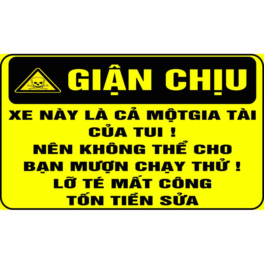 LOGO giận chịu PHẢN QUANG dán xe tem cảnh báo