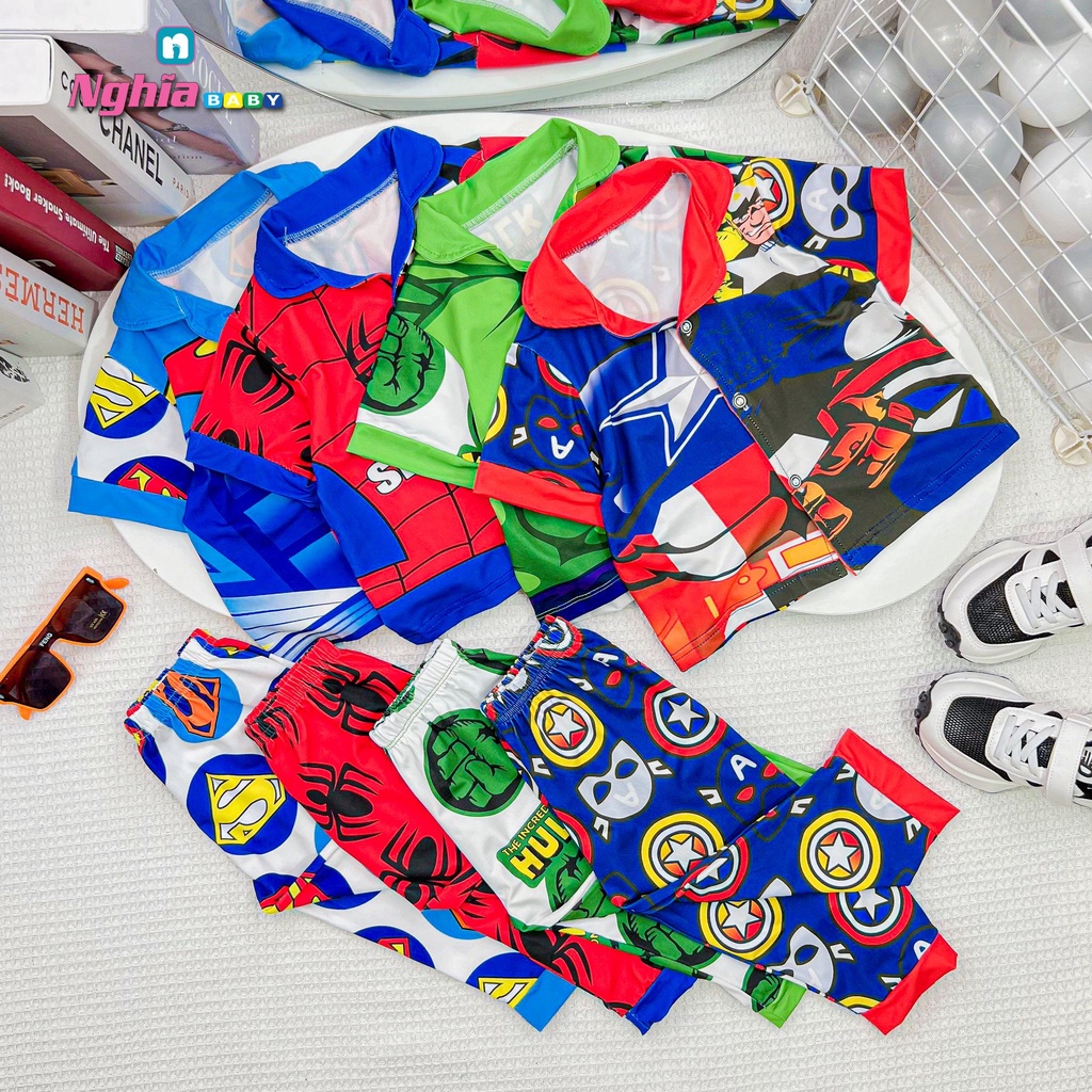 Đồ bộ pijama thun lạnh - đồ bộ thun lạnh quần dài NGHĨA BABY dành cho bé trai