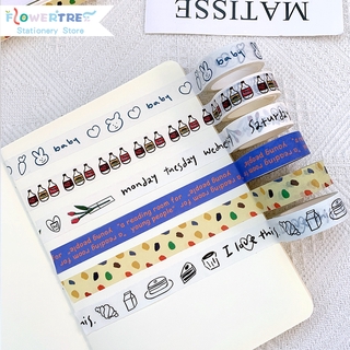 Cuộn Băng Keo Washi Dùng Trang Trí Sổ Lưu Niệm