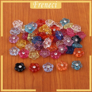 Set 50 Cúc Áo Hình Bông Hoa Đính Đá Xinh Xắn