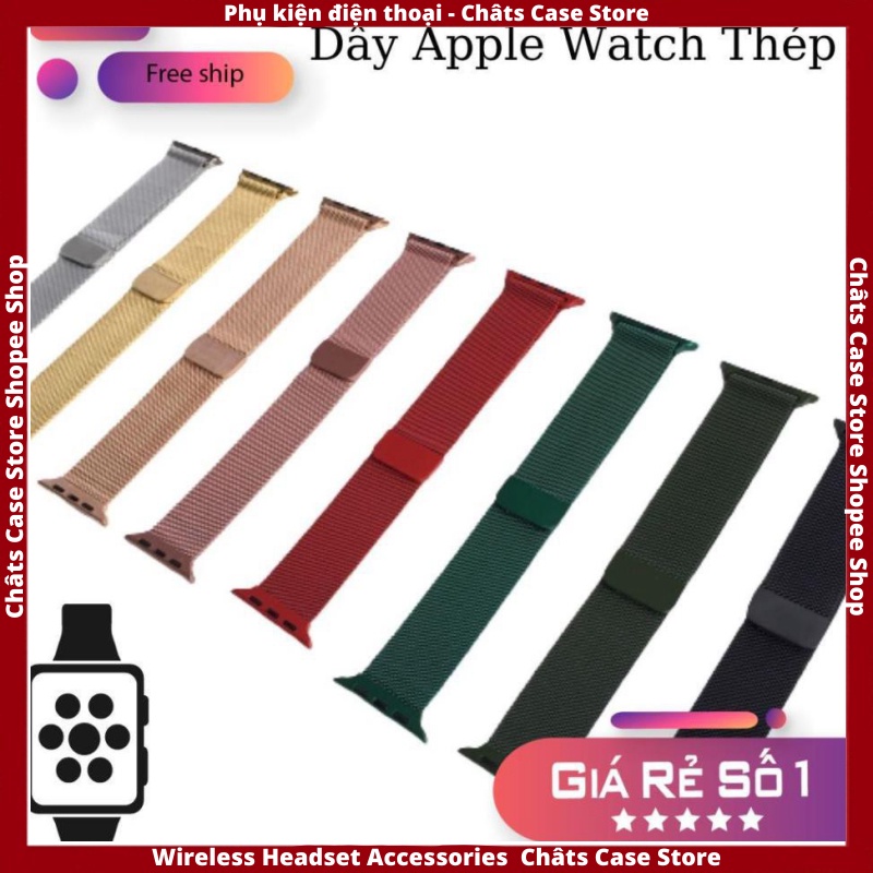 Dây Ap Watch ⚡ Dây Ap Watch Thép Không Gỉ Milanese Loop Sang Chảnh - Hot Trend ⚡ Series 5/4/3/2/1