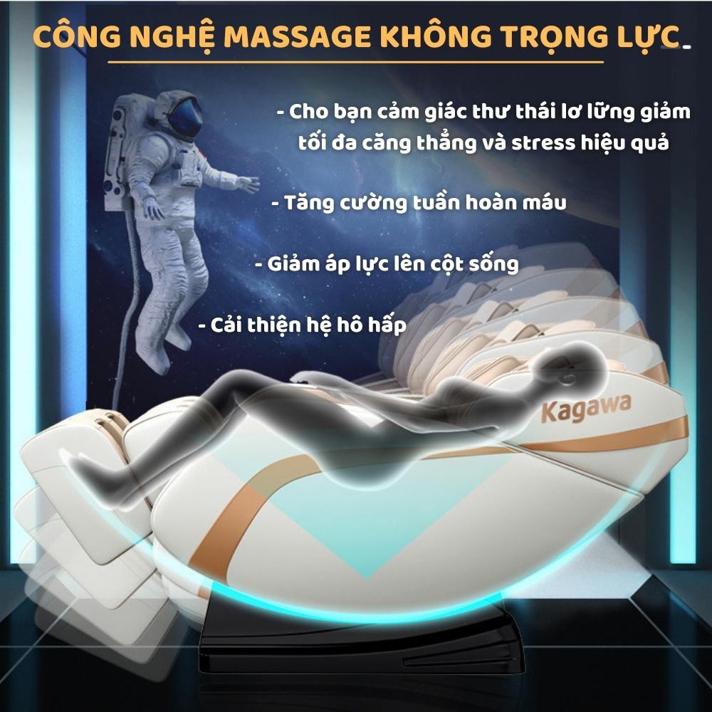 Ghế massage trị liệu toàn thân Kagawa K9 cao cấp đa chức năng công nghệ túi khí, nhiệt hồng ngoại Nhật Bản