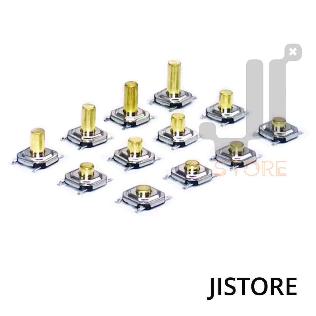 10 công tắc nút nhấn SMD 4 Chân 4x4x1.5/3mm 4 Pin SMD Chống Nước