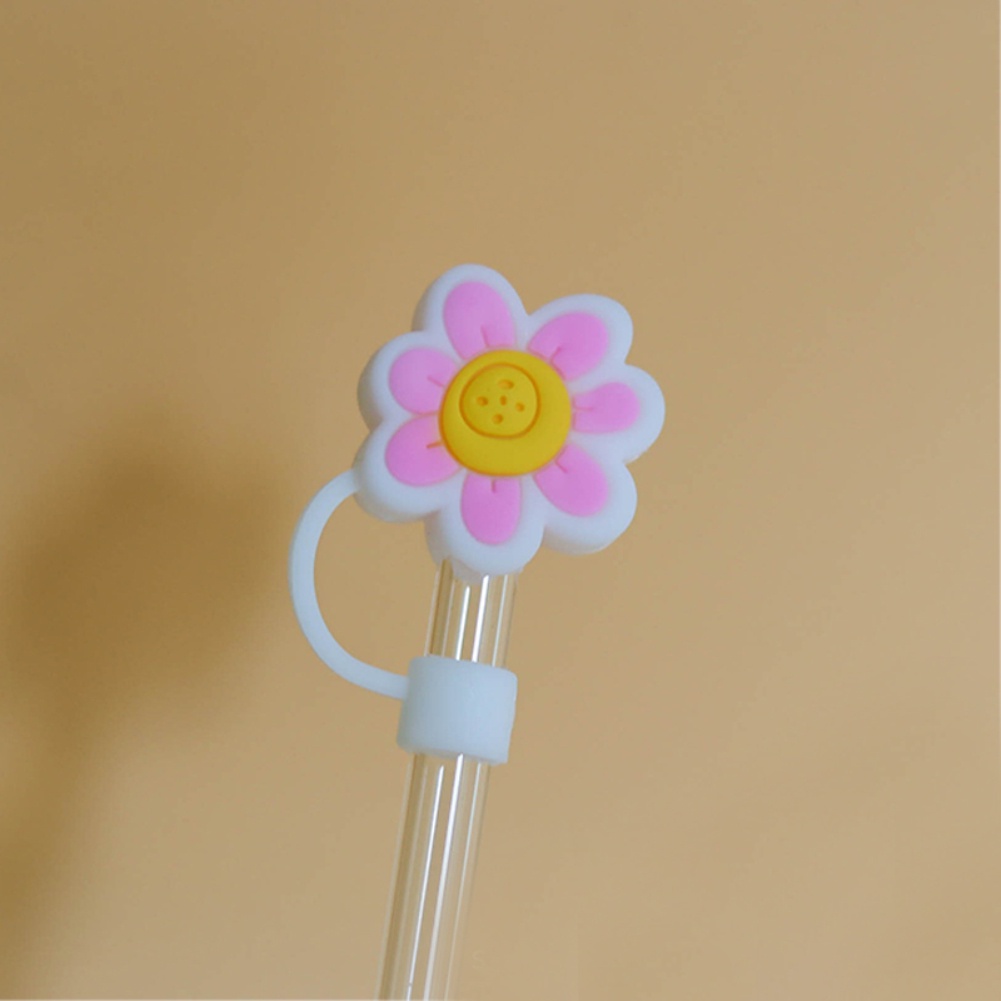Silicone Rơm Cắm Tái Sử Dụng Kín Uống Bụi Cap Cup Phụ Kiện Phim Hoạt Hình Phích Cắm Mẹo Bìa phù Hợp Cho 6-8mm ống hút @ RUNA