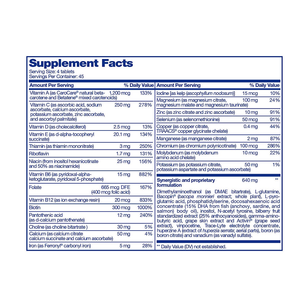 Viên uống giúp tăng cường trí nhớ, giảm stress Focus Factor 180 viên của Mỹ