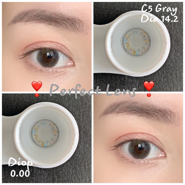 Link 2 (Giá 1 Chiếc) 14.2 (0.00->8.00) Lens C5 Gray - Kính Áp Tròng
