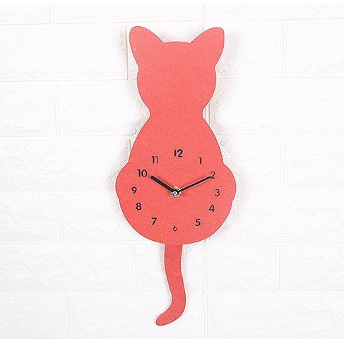 Đồng hồ treo tường trang trí dễ thương chú mèo UMASO