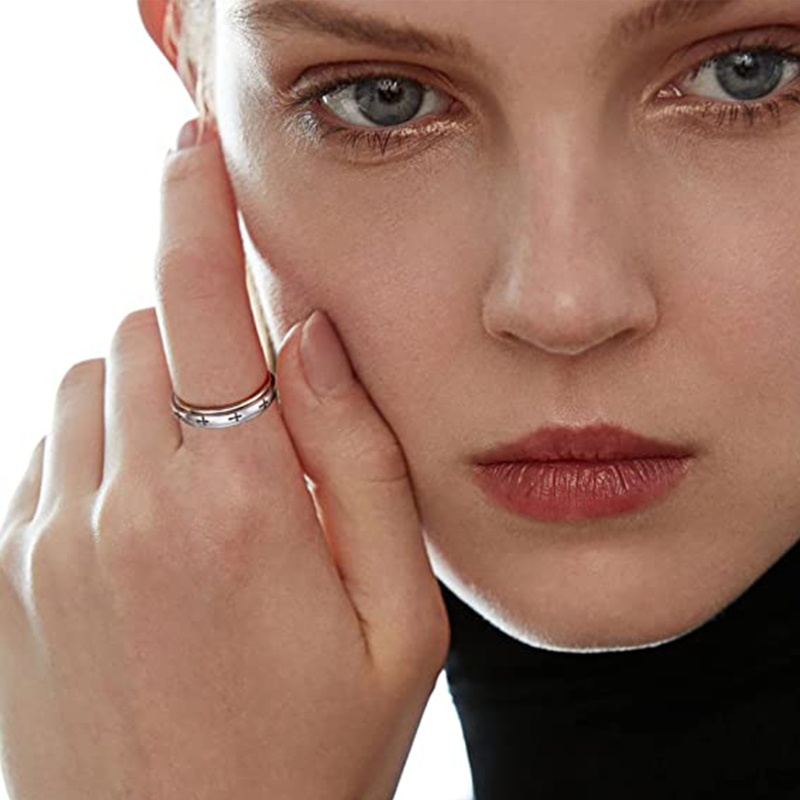 Nhẫn Cưới Thép Titan Chống Lo Lắng Size 6-12