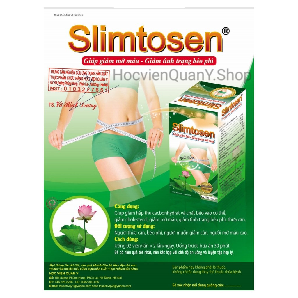 Viên Nang Giảm Cân Slimtosen 💊 FREESHIP ️💊 Học Viện Quân Y | BigBuy360 - bigbuy360.vn
