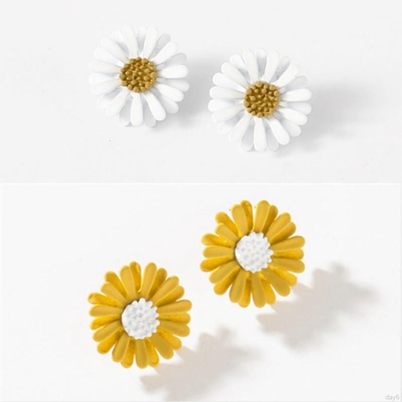 Khuyên tai mặt hoa cúc cá tính đơn giản thời trang Hàn Quốc