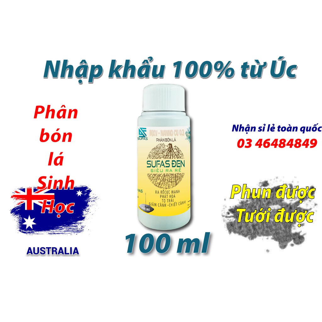 Phân bón lá sinh học SUFAS ĐEN  100ML
