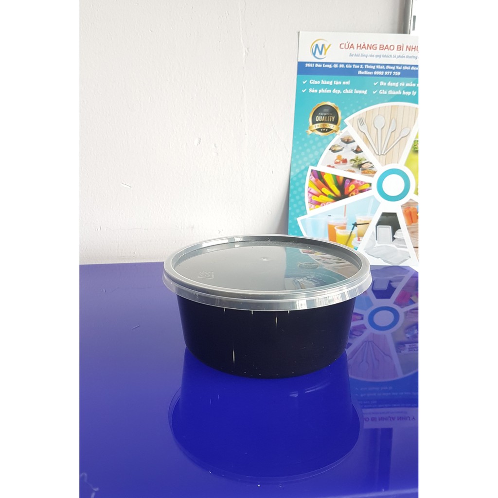 Set 50 Hộp nhựa tròn Đen Microwave 350ml ( Thuận Lợi ) | BigBuy360 - bigbuy360.vn