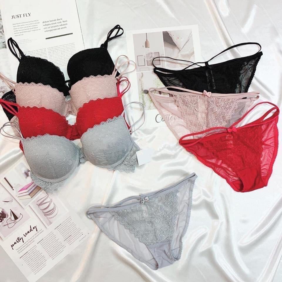 Bộ đồ lót ren cao cấp ,set đồ chip Vic ren quần dây có gọng đệm nâng ngực C199 | BigBuy360 - bigbuy360.vn