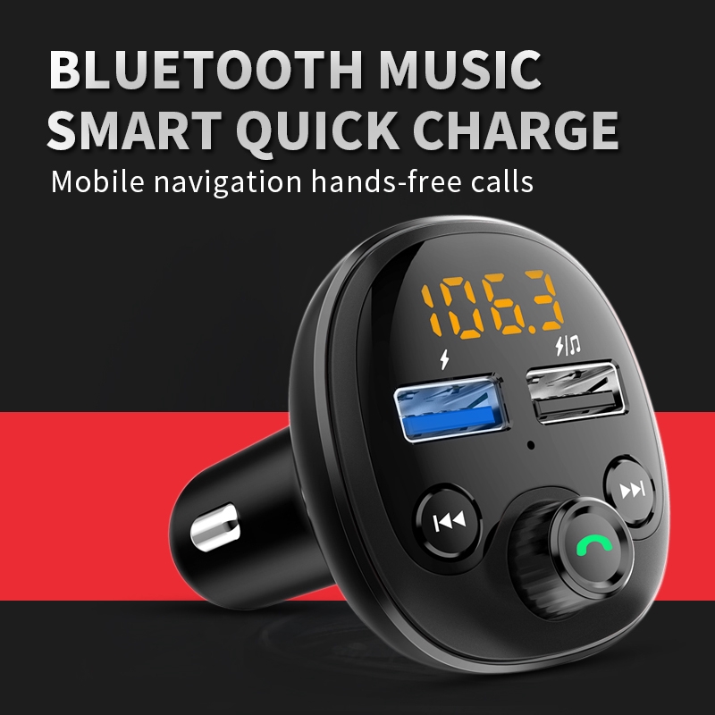 Củ Sạc Trên Ô Tô Bluetooth 3.0 Tích Hợp Máy Mp3 / Điện Thoại / Radio Fm