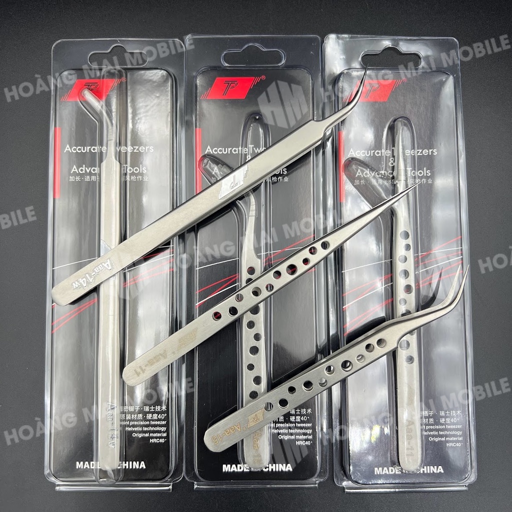 Panh nhíp TP 3 mẫu (đầu thẳng, đầu cong) TRẮNG