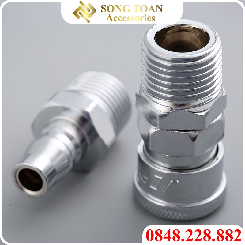 Nối nhanh khí nén, khớp nối nhanh, đầu nối nhanh SF PF ren ngoài 13 17 21