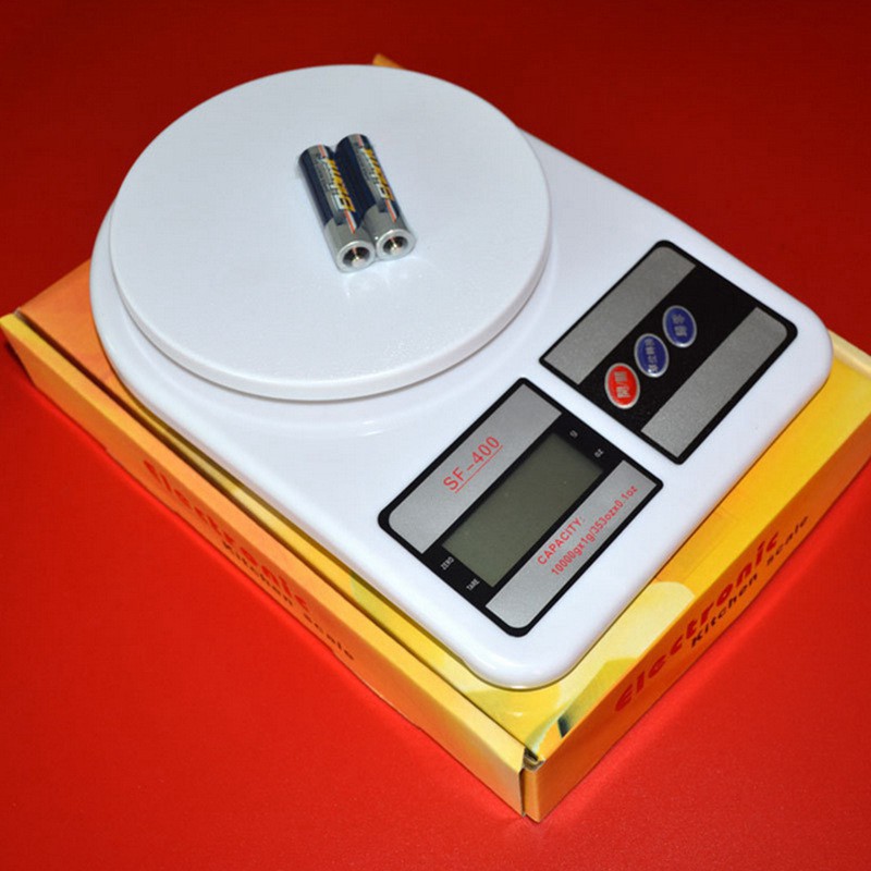 ☃(RẺ VÔ ĐỊCH) Cân Điện Tử Nhà Bếp mini 10kg/1gr FS-400 ( Bảo Hành 1 Năm )Màn hình sử dụng đèn LCD HD sáng tặng k