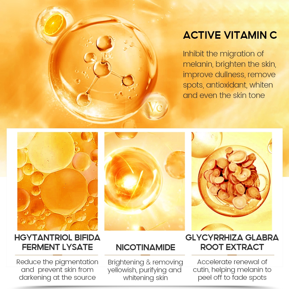 Kem dưỡng da VIBRANT GLAMOUR chứa vitamin c dưỡng ẩm dịu nhẹ làm trắng xóa tàn nhang cho da 30g