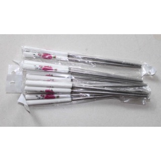 Set 5 đôi đũa cán sứ