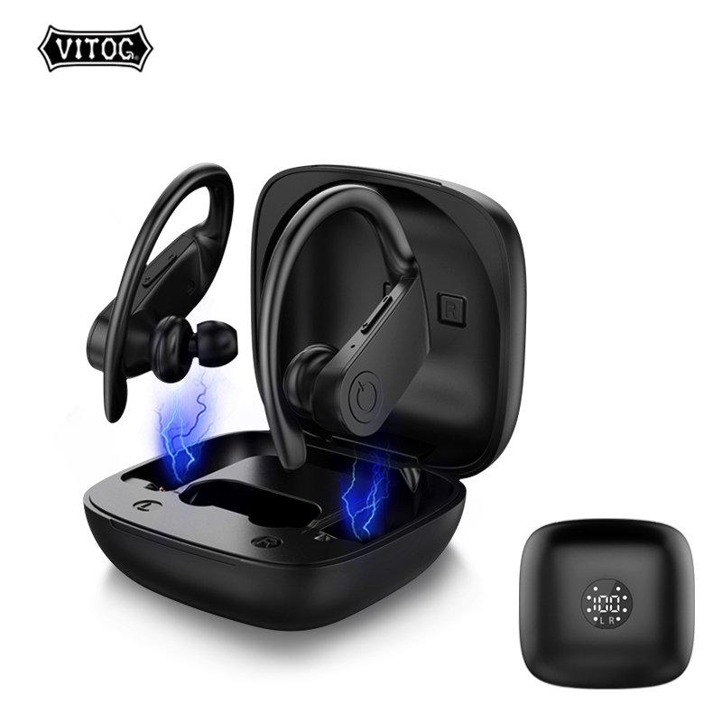 Tai Nghe Không Dây Vitog B11 Kết Nối Bluetooth 5.0 Với Hộp Sạc Có Đèn LED Kèm Phụ Kiện