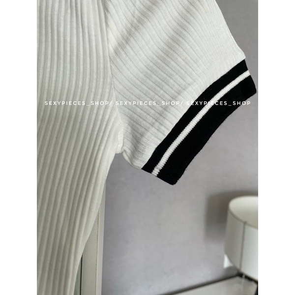 [ẢNH THẬT 100%]Áo croptop thun gân cổ tim viền đen siêu dễ mix đồ- Hàng có sẵn | BigBuy360 - bigbuy360.vn