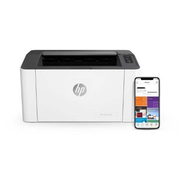 Máy in Laser trắng đen HP 107w Printer (In, Wifi, Trắng) 4ZB78A - Hàng Chính Hãng