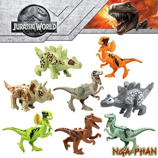 Bộ 8 Khủng Long Cực Đẹp Nhiều Chủng Loài Dinosaur Đồ Chơi Xếp Hình Lắp Ráp