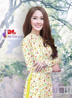 Vải áo dài hoa nhí