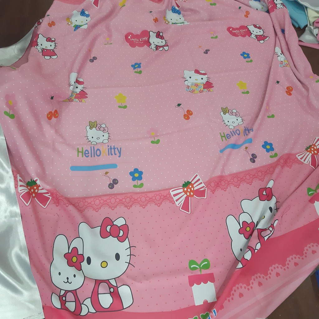 Rèm vải cao cấp chống nắng HÀNG CÓ SẴN khổ cao 2.7m - kitty hồng nhật