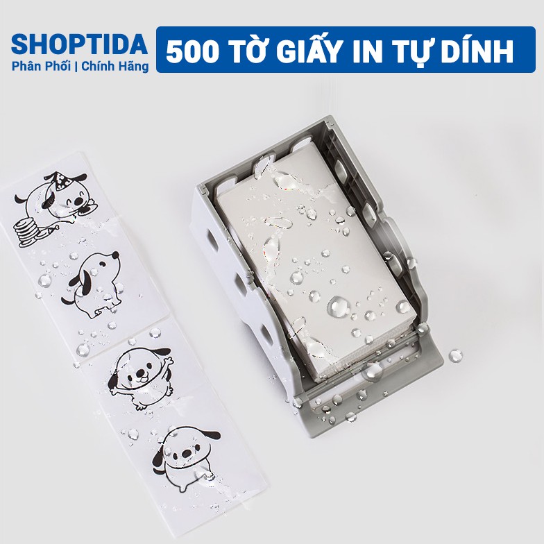 Giấy in nhiệt Shoptida 500 tờ A6 10*15cm 3 lớp tự dán chống nước, sử dụng cho máy in nhiệt Shoptida SP46