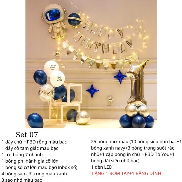 Set bóng bay trang trí sinh nhật cho các bé mẫu mới nhất