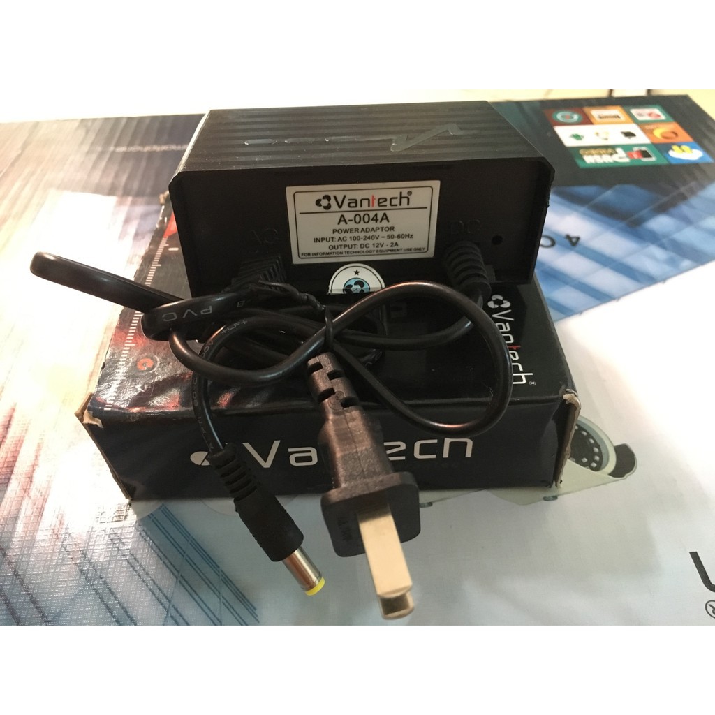 Nguồn camera 12V-2A Vantech A-004A - Hàng chính hãng