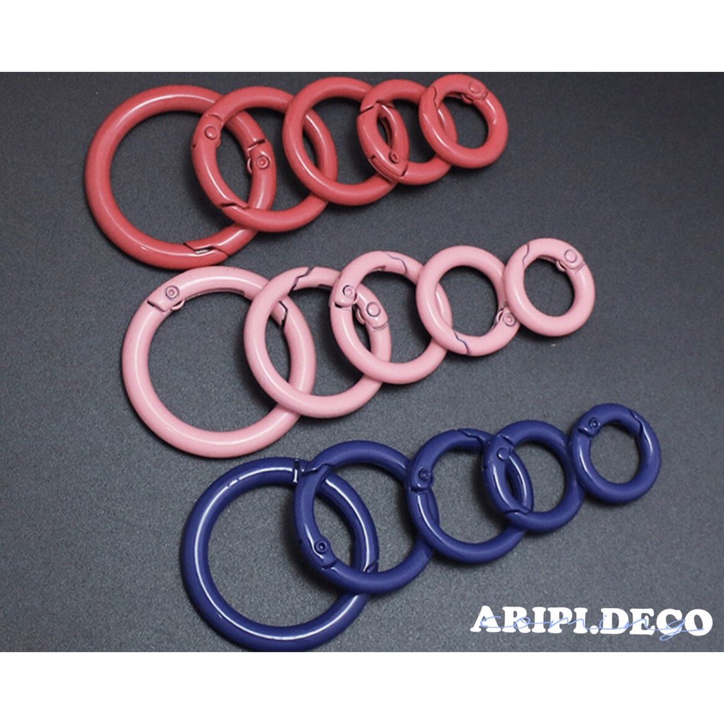 Khoen tròn dày mở kim loại mạ sơn N16/ Nguyên liệu làm phụ kiện handmade resin trang trí