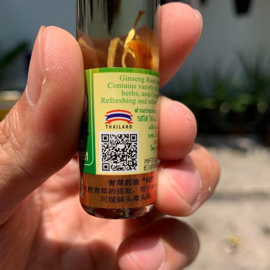 Dầu nhân sâm Ginseng Green Herb Oil 8ml Thái Lan