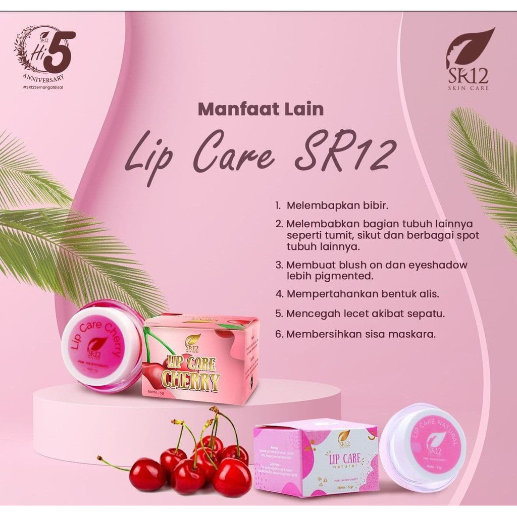 (Hàng Mới Về) Son Dưỡng Môi Chiết Xuất Quả Anh Đào Tự Nhiên Chống Khô Môi 5gr Sr12 | BigBuy360 - bigbuy360.vn