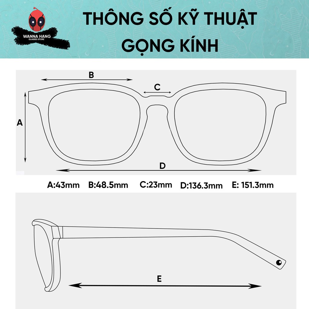 Gọng Kính Cận Titanium Unisex Hot trend Cao Cấp Fullbox (WHGM-50) - Wanna Hang Bảo Hành 6 Tháng | BigBuy360 - bigbuy360.vn