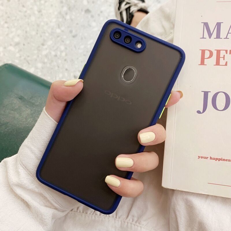 Ốp điện thoại cứng mặt nhám trong suốt chống sốc dành cho OPPO A12 A12e R9S A5S A3S A5 A9 A91 F9 F11 Pro F15 5G 4G