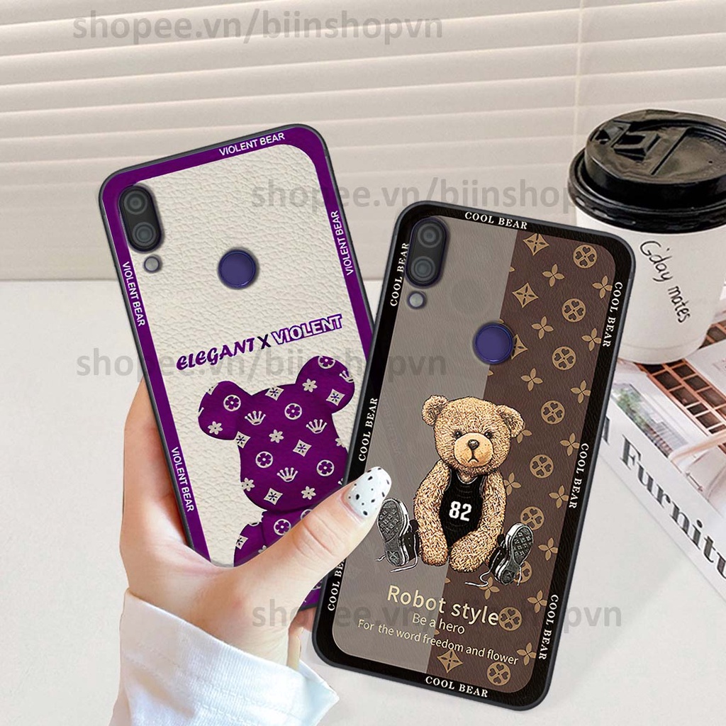 Ốp Xiaomi Redmi Note 7 hình gấu bear brick đẹp độc lạ, thời trang, cá tính